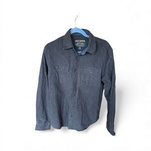 Gray Button-Up Thick Quality Cotton Shirt Men’s Medium Workwear